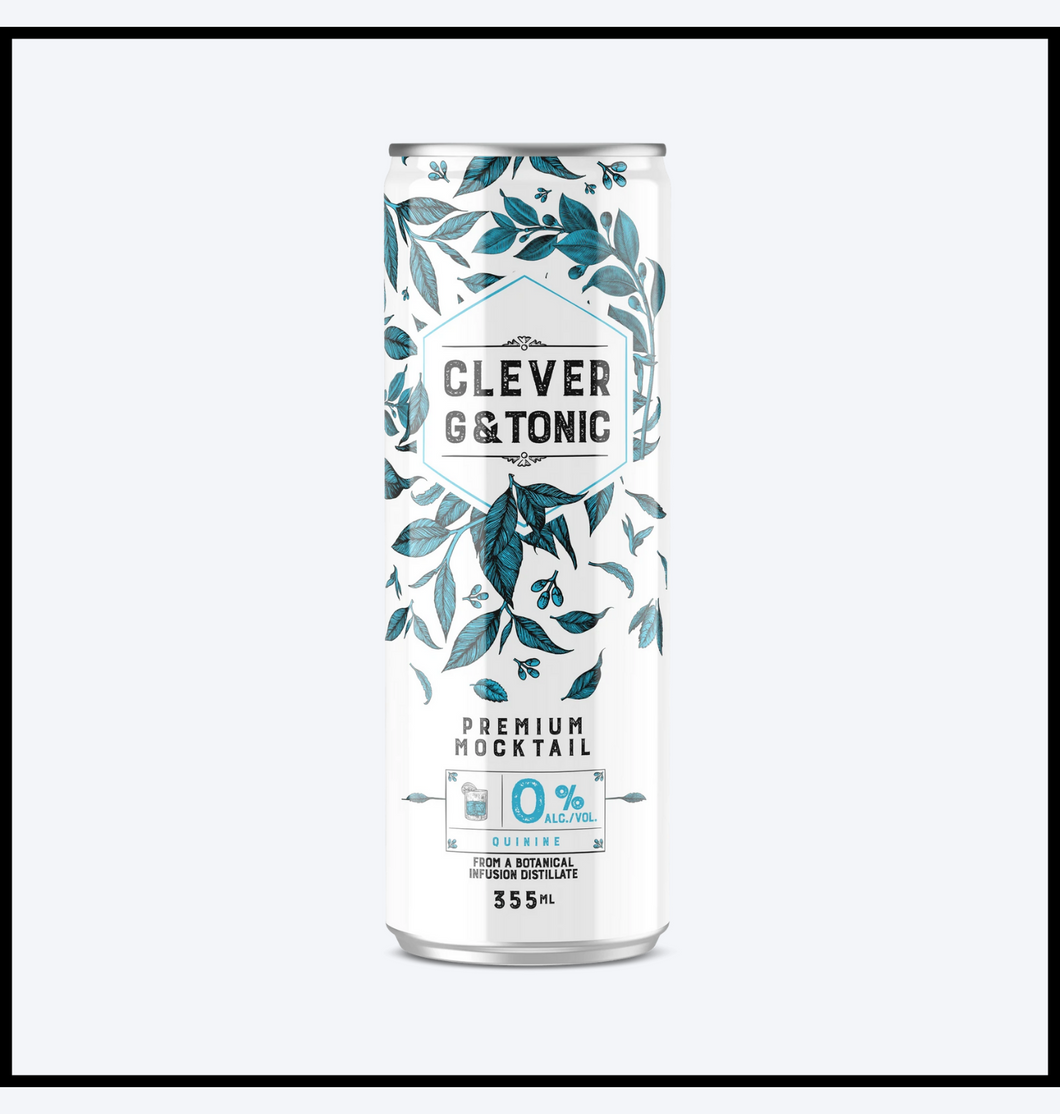 Clever - Gin & Tonic (Non-Alcoholic) - 6 x 355ml